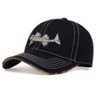 Boné de beisebol Fishbones Anime Snapback Hat algodão preto