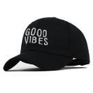 Boné de beisebol Good Vibes Letters, chapéu de anime para homens Boné de beisebol Good Vibes Letters, chapéu de anime para homens