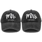 Boné de beisebol Hiwelove Mr and Mrs EST 2023 para homens e mulheres Boné de beisebol Hiwelove Mr and Mrs EST 2023 para homens e mulheres