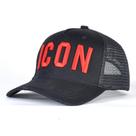Boné de beisebol ICONS Sports Cap bordado respirável preto