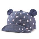 Boné de beisebol JANGANNSA Polka Baby para 6 a 24 meses com orelhas de urso