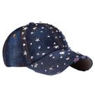 Boné de beisebol Jeans Trucker com strass para adultos