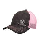 Boné de beisebol John Deere Tractors feminino jeans e rosa