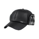 Boné de Beisebol Masculino de Imitação de Couro - Quente para o Inverno com Proteção para as Orelhas