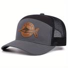 Boné de Beisebol Masculino e Emblema de Peixe + Malha Respirável Boné de Beisebol Masculino e Emblema de Peixe + Malha Respirável