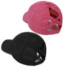 Boné de beisebol Muryobao Criss Cross Ponytail feminino, pacote com 2 unidades