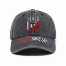 Boné de beisebol NEVER GIVE UP Cotton para adultos