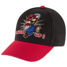 Boné de beisebol Nintendo Super Mario para crianças de 4 a 7 anos preto/vermelho