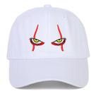 Boné de beisebol Pennywises Scarys Eyes White Anime Acrílico