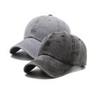 Boné de beisebol PFFY Vintage Washed Distressed, 2 pacotes preto+cinza