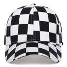 Boné de beisebol quadriculado Anime Snapback Hip-Hop Cotton