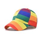 Boné de beisebol Rainbow Stripe Trucker Cotton para adulto