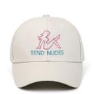 Boné de beisebol Sends Nudes White Anime Snapback Acrílico 75g