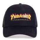 Boné de beisebol Thrasherrs Anime Snapback HipHop Flat A Black