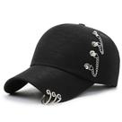 Boné de beisebol Trucker, chapéu liso de algodão com anéis de metal 120g