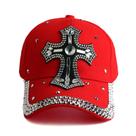 Boné de beisebol Trucker com design cruzado de strass