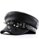 Boné de beisebol Trucker com design punk spiked stud em material sintético Boné de beisebol Trucker com design punk spiked stud em material sintético