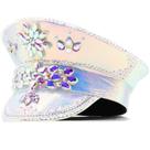 Boné de beisebol Trucker com strass holográfico PU Flo