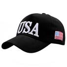 Boné de beisebol Trucker Plain Hat, algodão bordado, bandeira dos EUA