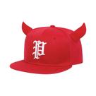 Boné De Beisebol Unissex Ajustável Com Bordado De Letra P E Chifres De Boi, Estilo Hip-hop, Casual,