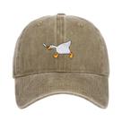 Boné De Beisebol Unissex Com Padrão De Ganso Bordado, Estilo Casual E Moderno, Chapéu Duckbill