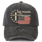 Boné de beisebol US 250 Years Freedoms 1776-2026 bordado