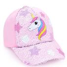 Boné de beisebol WAWSAM Unicorn para meninas de 4 a 8 anos rosa