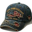 Boné de beisebol Yuonry USA 250º aniversário Distressed Vintage Boné de beisebol Yuonry USA 250º aniversário Distressed Vintage