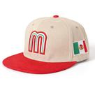 Boné de beisebol ZENRUIMING Bandeira Nacional Mexicana M Logo Marrom