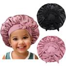 Boné de cabelo Isshin Beauty Satin Silk Bonnet para crianças, 2 peças