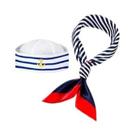 Boné De Capitão Azul Marinho, Chapéu De Marinheiro Branco Para Adultos, Acessório De Vestuário Boné De Capitão Azul Marinho, Chapéu De Marinheiro Branco Para Adultos, Acessório De Vestuário