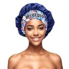 Boné de dormir Satin Scorpio Zodiac Floral Print Azul 32cm