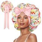 Boné de dormir Vettres Hair Bonnet, forrado de cetim, seda, morango
