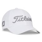 Boné de golfe Titleist Tour Elite branco e cinza com proteção UV Boné de golfe Titleist Tour Elite branco e cinza com proteção UV