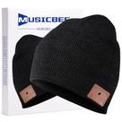 Boné de inverno Bluetooth Beanie MUSICBEE Wireless Knit preto