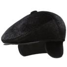 Boné de inverno, boné plano, protetor de ouvido de pele sintética Gatsby Newsboy Ivy Ca