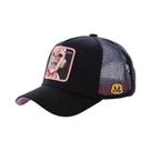 Boné De Malha Hip-Hop Ajustável Com Bordado Do Dragon Ball Son Goku Para Homens, Visor De Verão