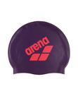 Boné de natação ARENA Big Logo Silicone Soft Elastic Plum