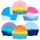 Boné de natação de silicone Tayfremn para crianças, meninos, meninas, mulheres, homens, x6