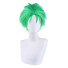 Boné de peruca Cosplay Roronoa Zoros Party Synthetic Hair 30cm
