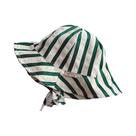 Boné De Pescador Listrado Com Cadarço Para Meninos E Meninas, Chapéu Casual De Algodão À Prova De