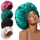 Boné de seda Kafteri para dormir com cabelo preto encaracolado feminino x4