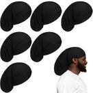 Boné Dreadlock Tarpop para homens e mulheres (6 peças) - preto