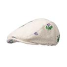 Boné feminino bordado floral, plano, estilo Gatsby Newsboy