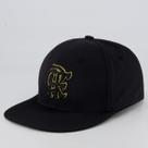 Boné Flamengo 6 Gomos Preto e Dourado