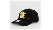 Boné Flamengo Zico Preto e Dourado