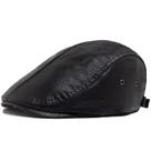 Boné Flat Gatsby Newsboy de material sintético preto para homens