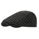 Boné Flat Grid preto e branco de algodão ou jeans para homens