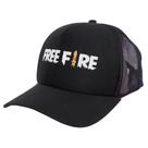 Boné Freefire Trucker aba Curva Gamer Redinha e Ajustavel BTP2 Boné Freefire Trucker aba Curva Gamer Redinha e Ajustavel BTP2