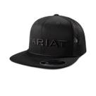 Boné Importado Ariat Preto Aba Reta Bordado A300091801 Cor:Preto